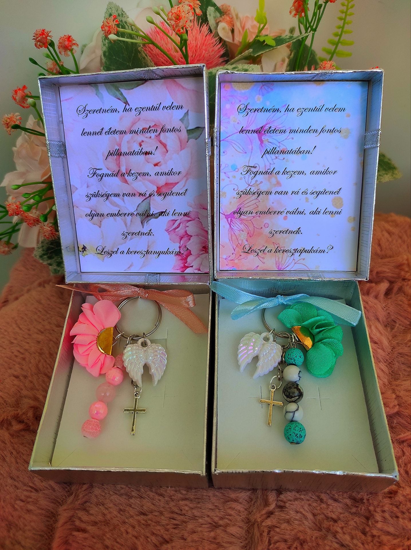 Keresztszülő páros dobozos felkérő